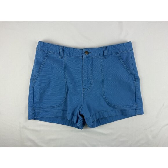Patagonia Canvas Stand Up Shorts Blue 3” Inseam Women’s 10 - Picture 1 of 5